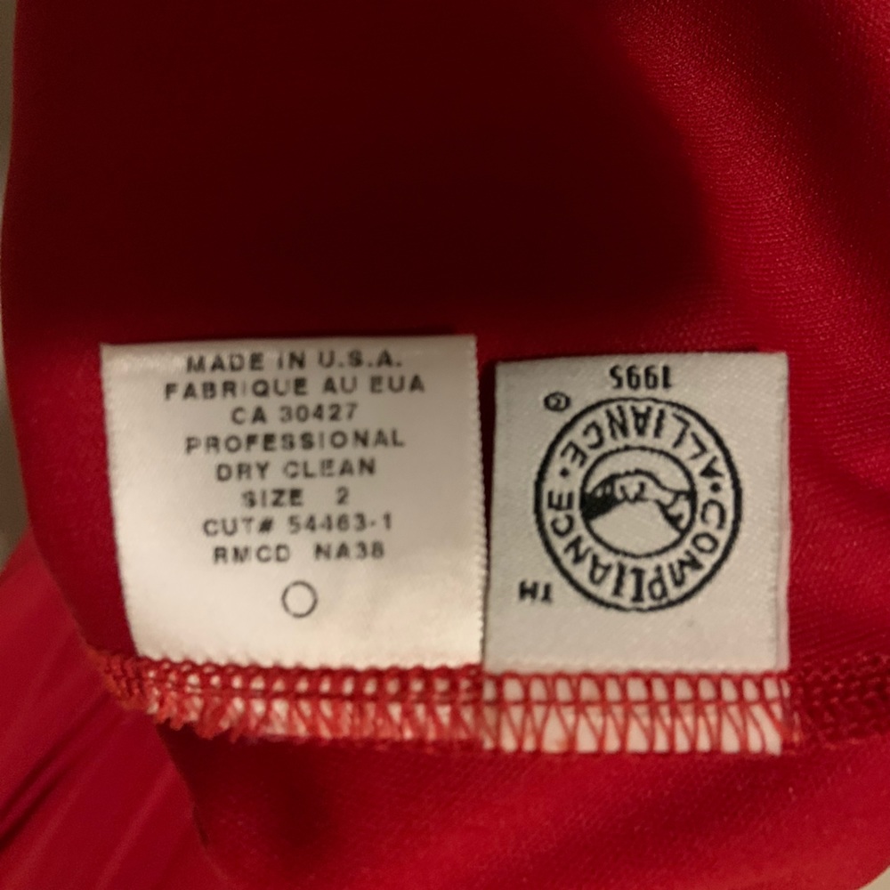 Vintage Cache Red Evening Gown With Back Cutout S… - image 7